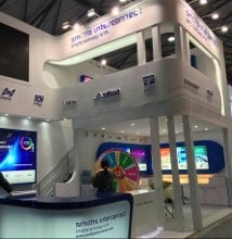 electronica event stand