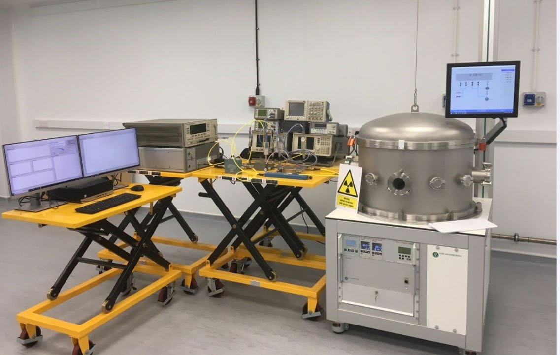 ypical multipaction test setup in Dundee test and qualification laboratory